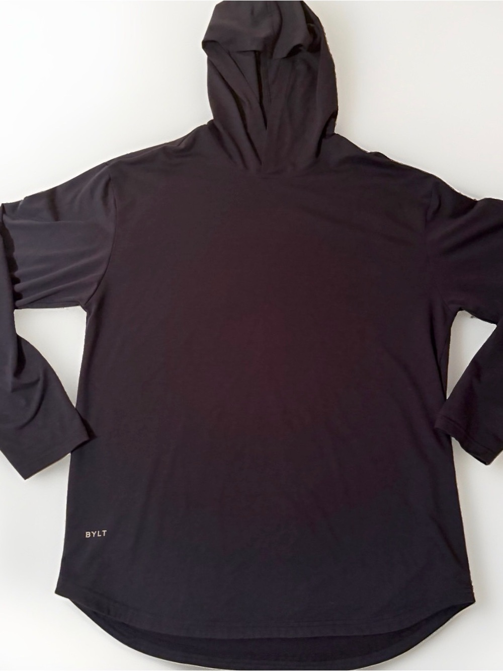 Bylt Mens Elite Drop Cut Pullover Hoodie Size XL Black Long Sleeve Light Weight